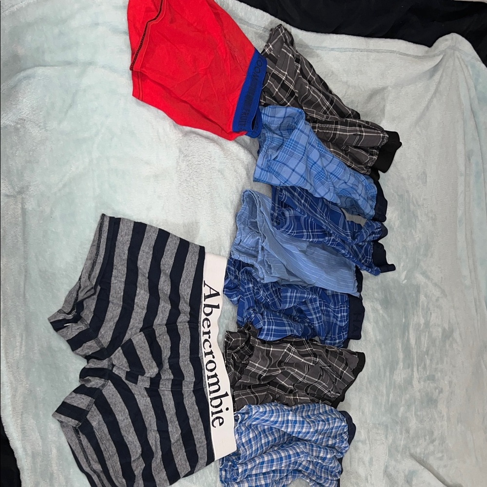 Abercrombie & Fitch Kids Boxer Set in Red, Blue, and Black